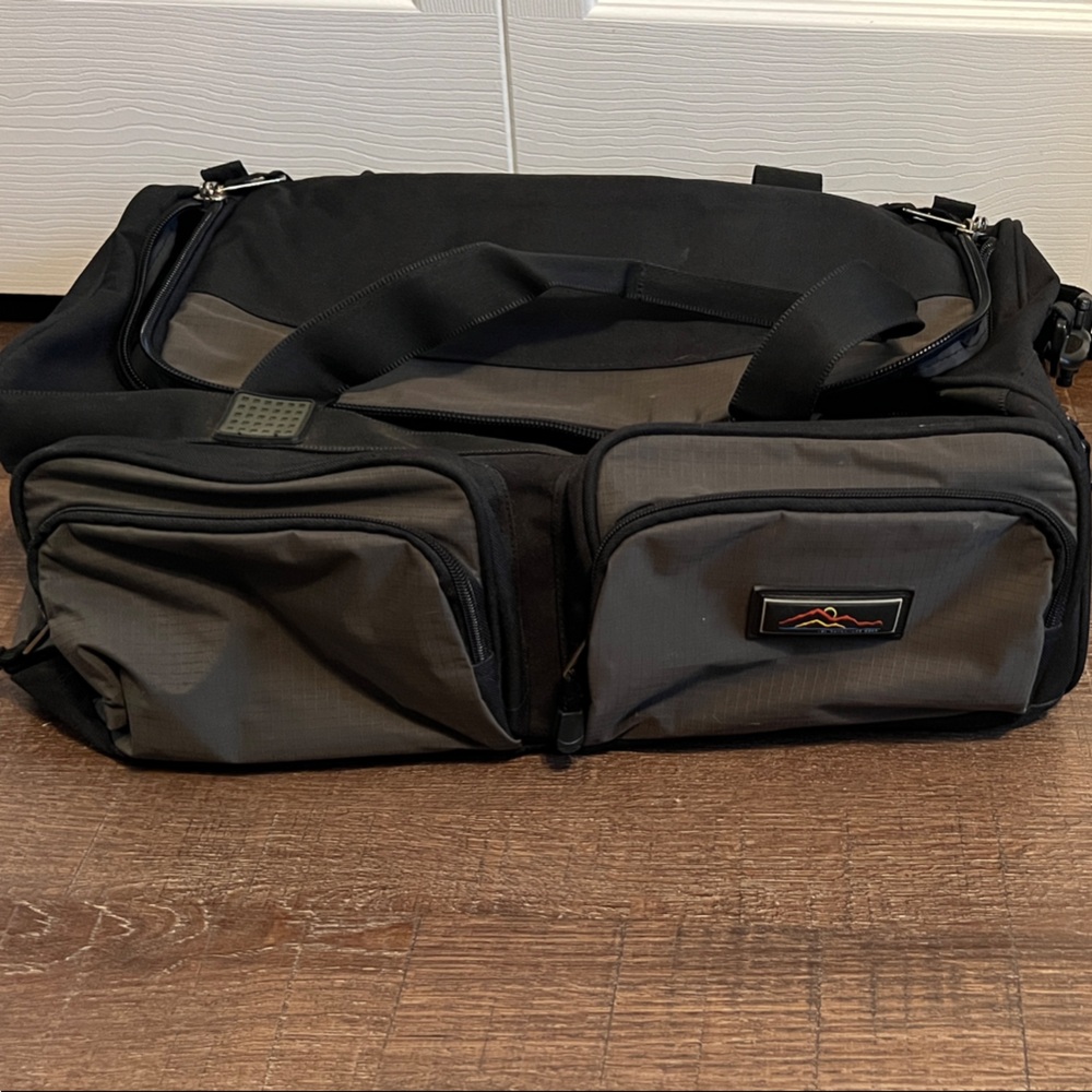 TCL Black and Gray Duffel Bag